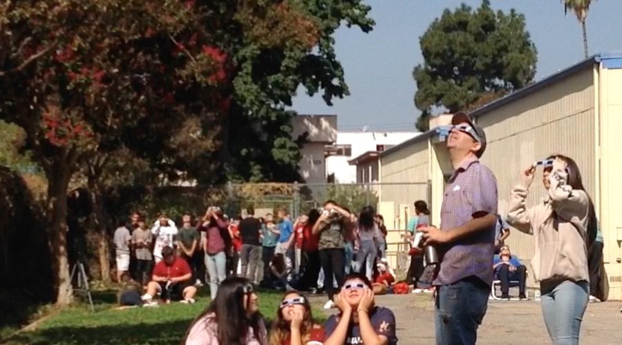 Eclipse from an LA classroom